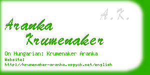 aranka krumenaker business card